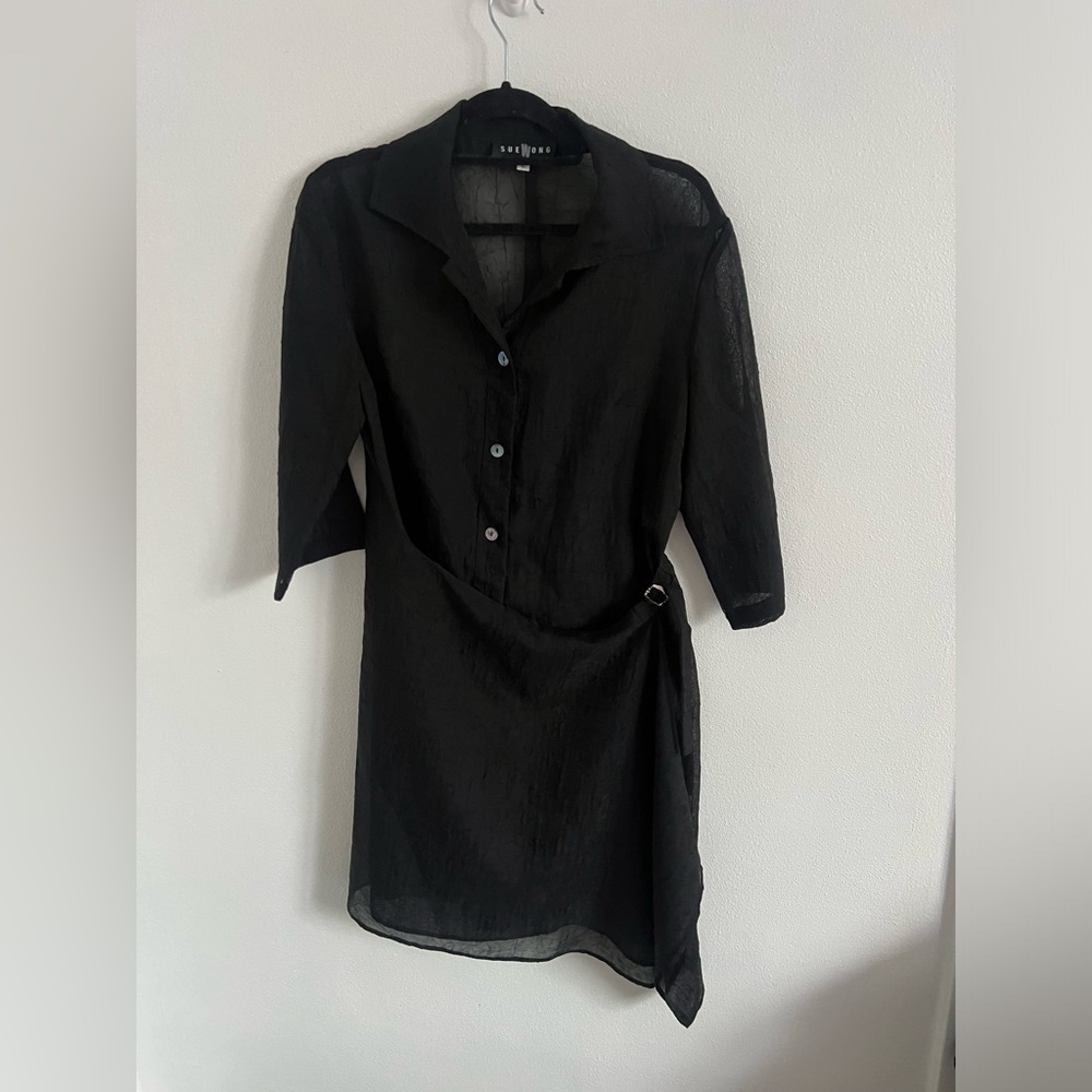 Sue Wong Sheer Vintage Dress, size Large - Picture 2 of 7